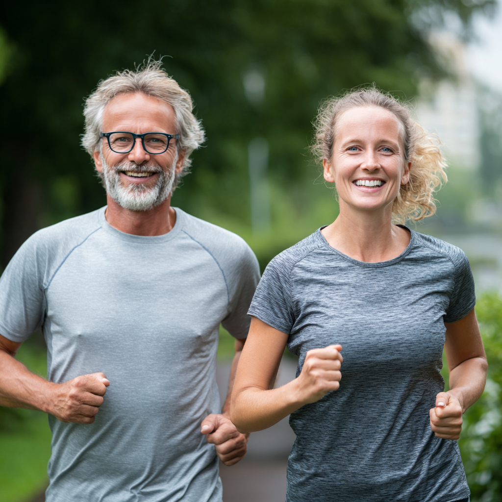 Hungarian man in his 40s preparing a balanced meal with lean protein, vegetables and whole grains in a modern kitchen, natural lighting, healthy cooking concept