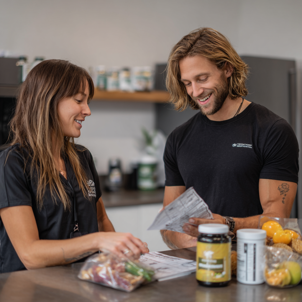 Elderly Hungarian couple in their 60s examining fresh produce at a local market, smiling while selecting organic vegetables, natural outdoor lighting, healthy lifestyle concept